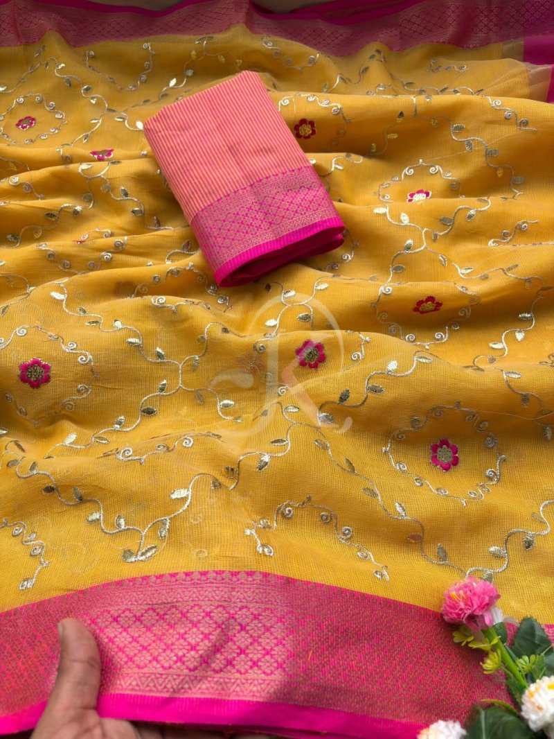 Jk 438 Soft Kota Doriya Work Saree